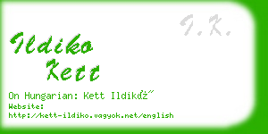 ildiko kett business card